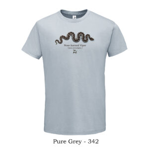 Nose-horned Viper 1 Pure Grey 342 tshirt με Κερασφόρο οχιά Vipera ammodytes ερπετά φίδια οχιές ελλάδας