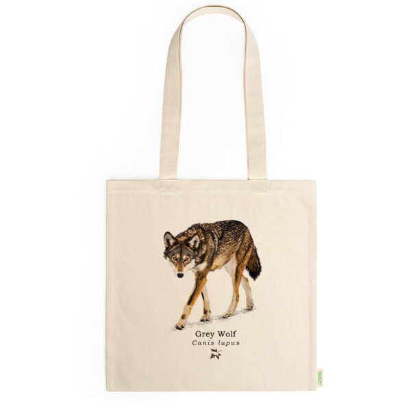 Πάνινη τσάντα με Γκρίζο Λύκο, Canis lupus
