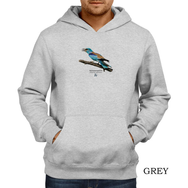 Φούτερ hoodie με Χαλκοκουρούνα, Coracias garrulus – Σε δύο χρώματα - Image 2