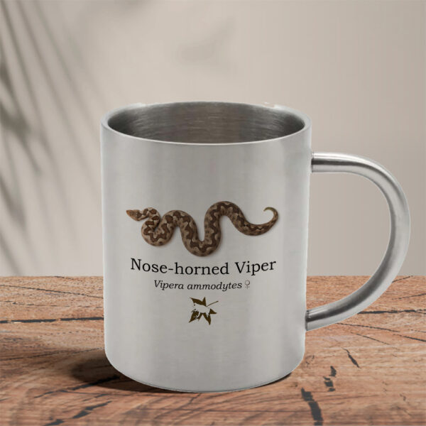 Μεταλλική κούπα 280ml - Κερασφόρος Οχιά Vipera ammodytes θηλυκή - Image 2