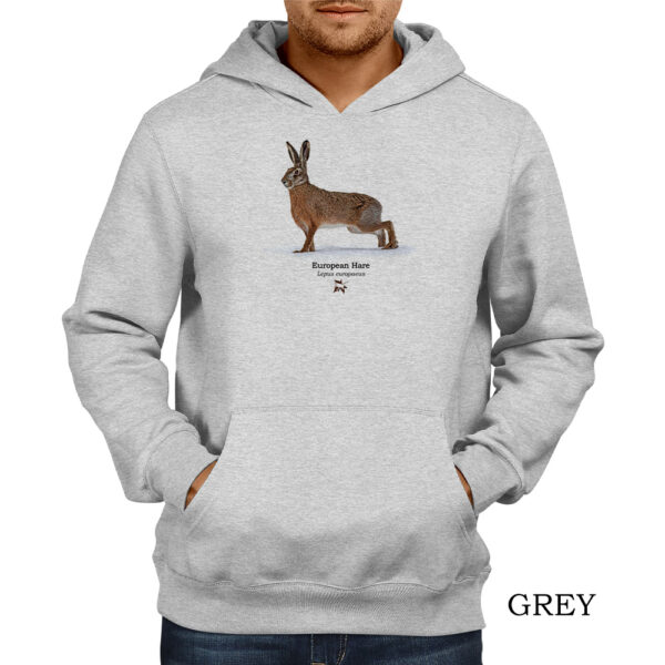 Φούτερ hoodie - Λαγός, Lepus europaeus – Σε δύο χρώματα - Image 2