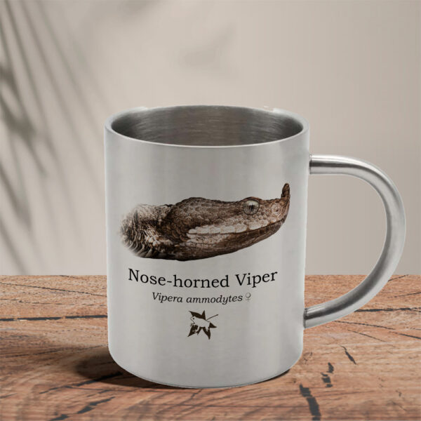 Μεταλλική κούπα 280ml - Κερασφόρος Οχιά Vipera ammodytes, προφίλ - Image 2