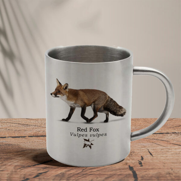 Μεταλλική κούπα 280ml - Κόκκινη Αλεπού, Vulpes vulpes - Image 2