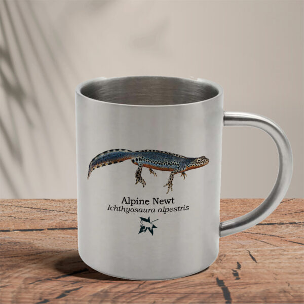 Μεταλλική κούπα 280ml - Αλπικός Τρίτωνας, Ichthyosaura alpestris - Image 2