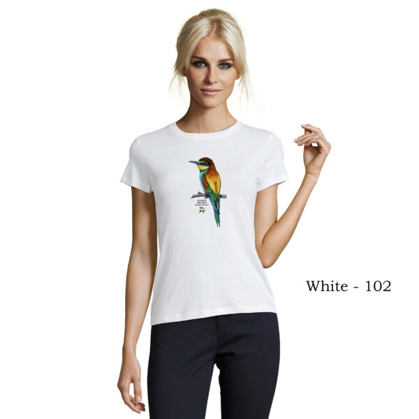 T-shirt γυναικείο - Μελισσοφάγος Merops apiaster- Διάφορα χρώματα - Image 9