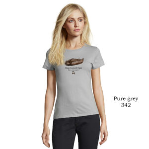 NOSE HORNED VIPER PROFILE WOMEN TSHIRT PURE GREY 342