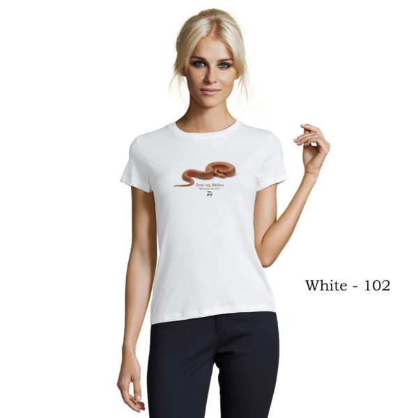 T-shirt γυναικείο – Κόκκινη Οχιά της Μήλου Macrovipera schweizeri – Διάφορα χρώματα