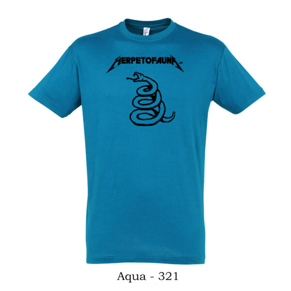 T-shirt με λογότυπο herpetofauna.gr σε στυλ Metallica Black Album - Image 2