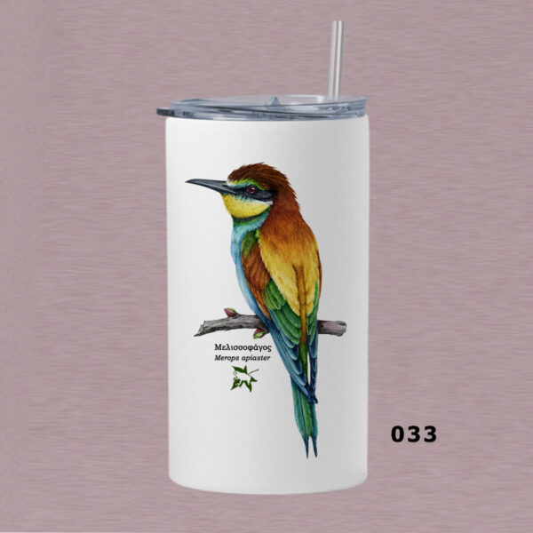 Ποτήρι thermos 360 ml με καλαμάκι - ΠΤΗΝΑ (διάφορα σχέδια) - Image 6
