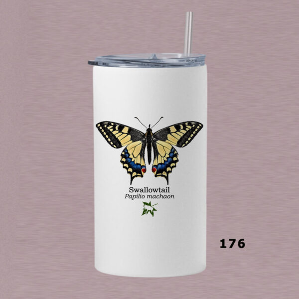 Ποτήρι thermos 360 ml με καλαμάκι - ΠΕΤΑΛΟΥΔΕΣ (διάφορα σχέδια) - Image 7